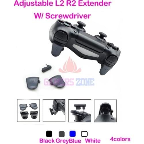 6Sets Adjustable Rubber Extended Trigger Buttons For PS 4 PS4 Controller L2 R2 Triggers Extender