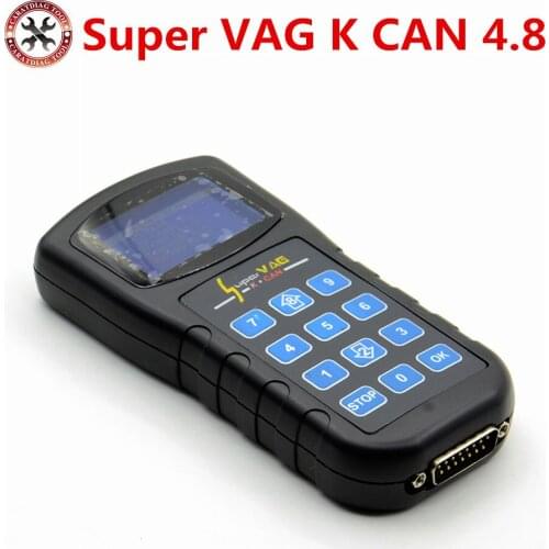 Super VAG K CAN 4.8 Car Diagnostic Tool Airbag Reset tool and Key Programmer for VAG Cars super vag k+can v4.8 Free Shipping