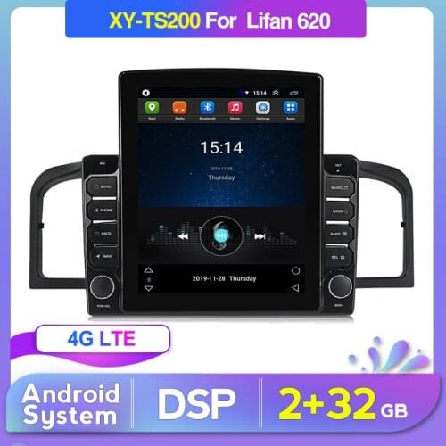 Android System Car Player Video Navigation Multimedia 9.7"Tesla Screen for Lifan 620/Solano 2008-2015 Radio SWC GPS 4G LTE BT FM