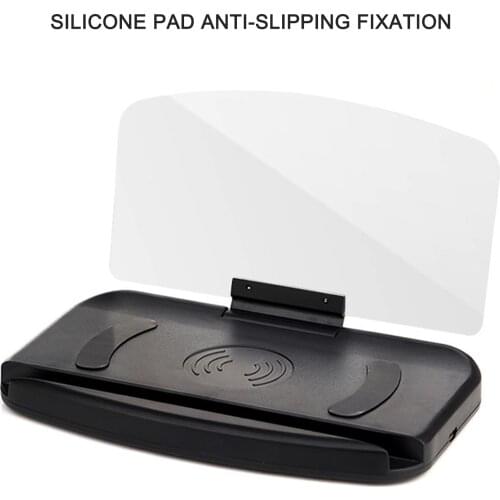 Wireless Charger HUD Head Up Display Mobile Phone Holder GPS Navigation Car Speed Projector Car Phone Stand HUD Car Bracket