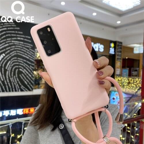 Luxury Matte Lanyard Necklace Phone Case For Huawei Honor 9S 9i 9N 20 20S 30 V10 V20 V30 Pro Play 4T Pro X10 Max Y5P Y6P Y7 Y8