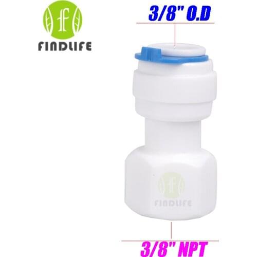 Water Filter Parts 5pcs 3/8" OD Tube * 3/8" NPT BSP Female Straight Quick Connect Aquarium For RO Water purifier system 1066N