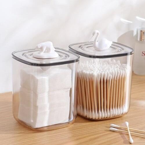 Household cotton storage box, desktop dressing table with cover, dust-proof and moisture-proof finishing box