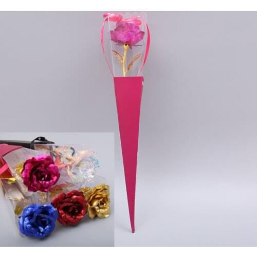 Foil Rose Decoration Flower Birthday Valentine Wedding Mothers Day Gift Party Gift Prize home decor