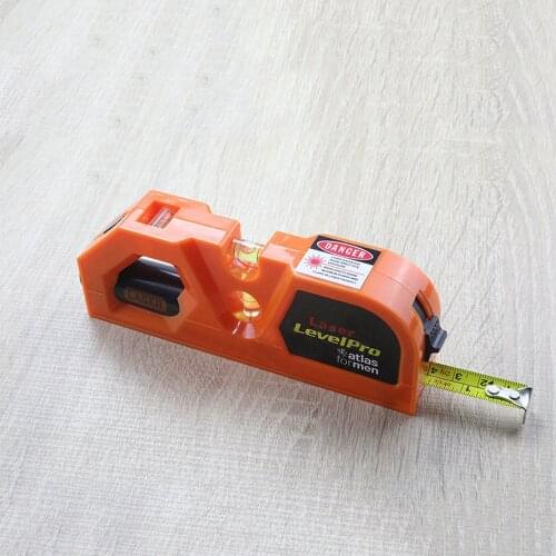 Multipurpose Level Laser Horizon Vertical Measure Tape 5Ft Standard Metric Rulers Aligner Bubbles Ruler Tool