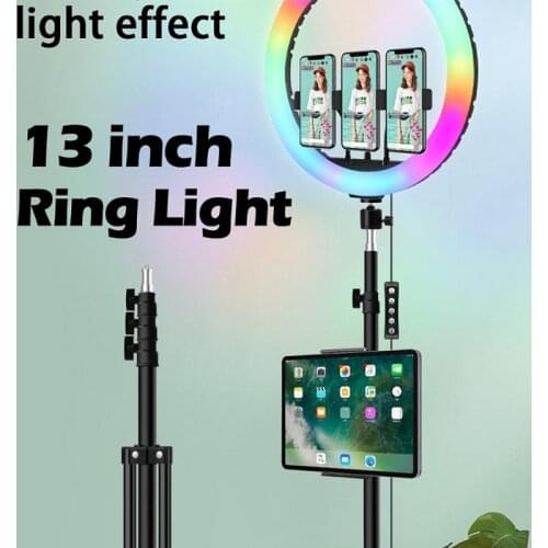 LED Selfie Ring Light RingLight Phone Stand Holder Live Streaming Fill Light Dimmable Makeup Lamp Photography Lamp HWC