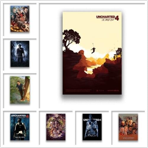 Uncharted Game White Coated Paper Prints painting Home Decoration Livingroom Bedroom Bar Home wall Art Frameless