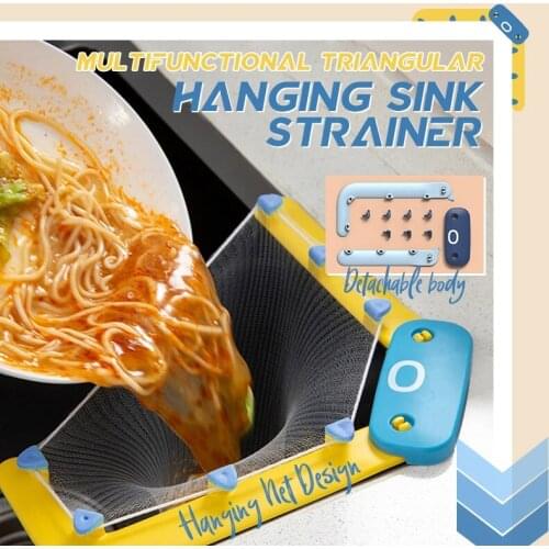 2021 NEW Kitchen Triangle Octopus Tri-Holder Filter Sink Strainer Net Sink Bag Leftovers Garbage Storage Rack Kitchen Holder