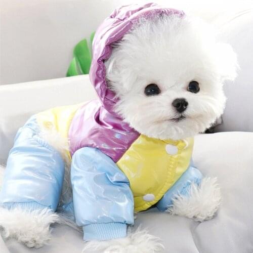 Imitation down jacket thick pet cotton-padded clothes for cold and warm winter Teddy Bichon Hiromi Yorkshire small dog clothes