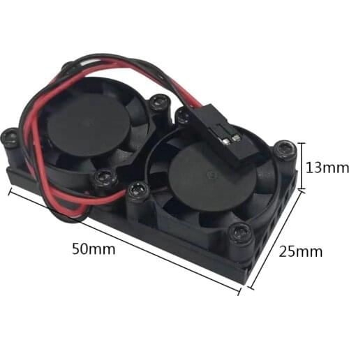 Raspberry Pi 4 Model B Dual Cooling Fan RPI 4 Double Cooler Kit Also Support Raspberry Pi 3 Model B/B