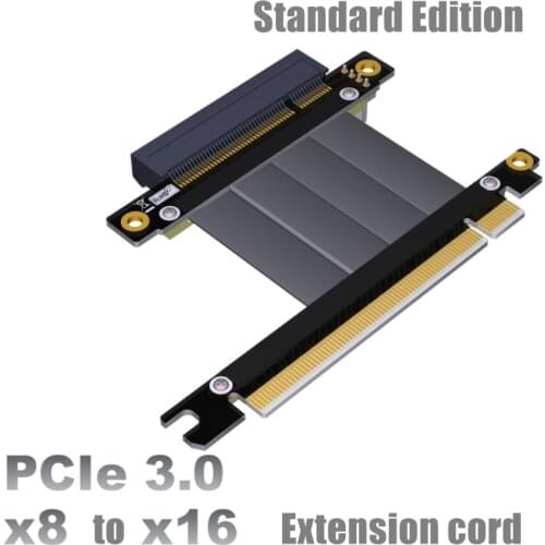 PCIe 3.0 x8 x16 Riser extender for Gigabit network card Industrial SSD pci-e 3.0 16x to 8x Extension PCI-Express 3.0 cables