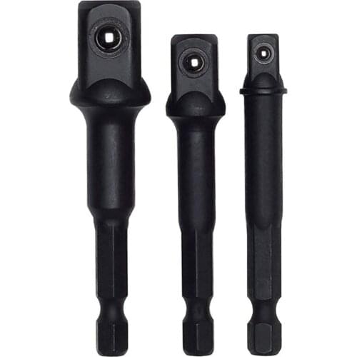 Impact Grade Socket Adapter/Extension Set | Turns Power Drill Into High Speed Nut Driver | 1/4 inch, 3/8 inch, and 1/2 inch Driv