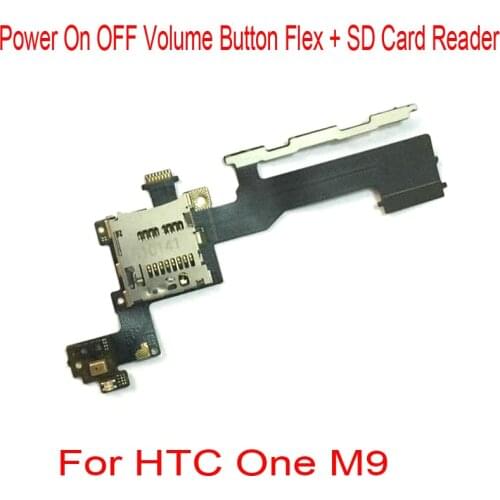 Power On OFF Volume Button Flex Cable With SD Card Reader For HTC One M9 Replacement Part