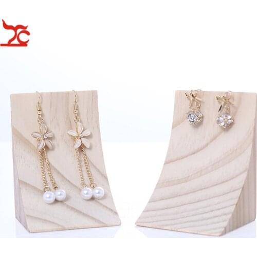 1pcWooden Ear Stud Display Holder Organizer Earring Jewelry Stand Rack Display Holder Storage Prop