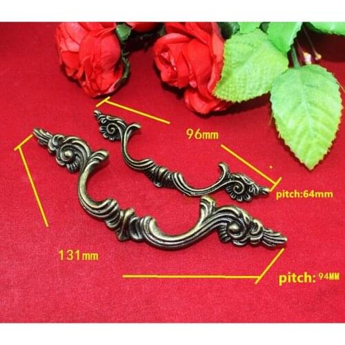 Antique Furniture Handle Cabinet Knobs and Handles Drawer Kitchen Door Pull Cupboard Handle Furniture Fittings,96mm/131mm,1PC