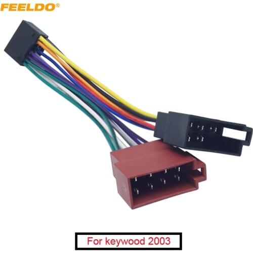 10Pcs Car Stereo Radio 16-Pin PI100 ISO Wiring Harness Adapter For keywood 2003-on Audio 2-Head Speaker Wire Connector Cable