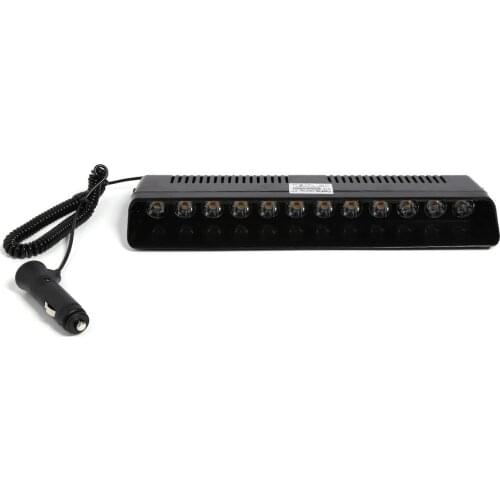 12 LED Car Auto Windshield Strobe Light Suction Cup Emergency Flash Warning Lamp PC Material Suitable for All Vehicles