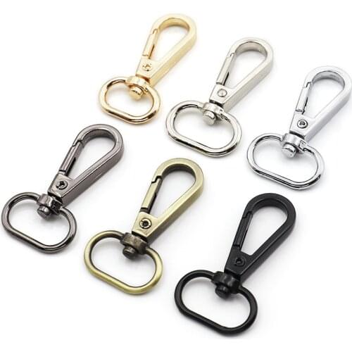 2pcs Metal 20mm O Ring Swivel Eye Snap Hook Trigger Clasps Clips for Leather Craft Bag Strap Belt Webbing Keychain Large Size
