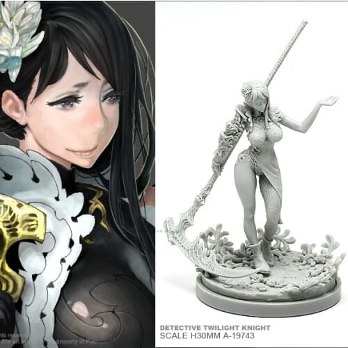 30MM Resin Model Kits Goddess beauty DIY self-assembled A-19742