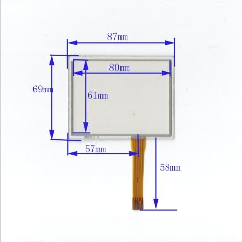 ZhiYuSun 3.8inch 4 wire TOUCH SCREEN 87*69mm for gps glass touch panel XWT678 this is compatible