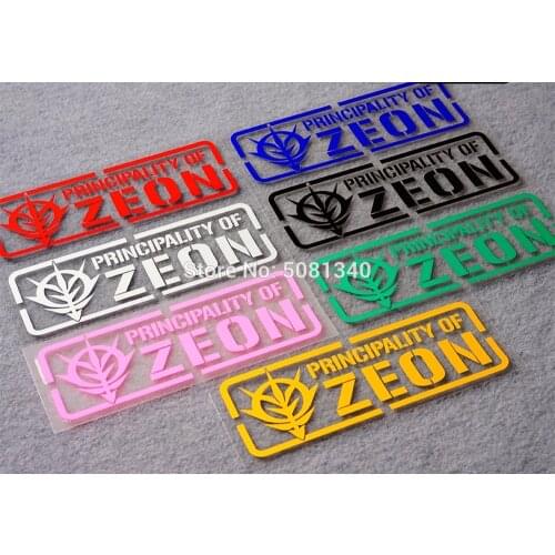 Car Styling and Decals Cartoon Anime Motor Bicycle Laptop Phone Sticker for ZAKU MS06 UC PRINCIPALITY OF ZEON