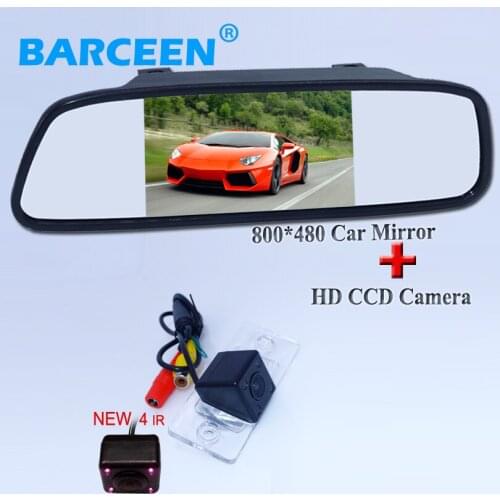 5" car rear monitor +hd ccd 4 ir car reversing camera rainproof for VW Touareg/POLO(3C)/ Cayenne /Golf/Old Passat/Fabia/Poussin