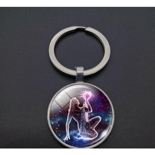 Twelve Constellation Alloy Keychain A Gift for Friends Alloy Jewelry