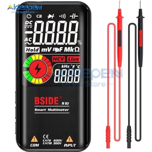 S10 Digital Multimeter 9999 T-RMS 3.5"LCD Color Display DC AC Voltage Capacitance Ohm Diode multimetro NCV Hz Live wire Tester