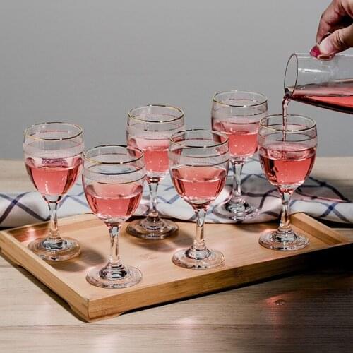 Domestic liquor cup set 6pieces, glass small red wine cup, 6 pieces short legged goblets