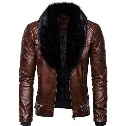 Eillysevens Men's Faux Leather Jackets
