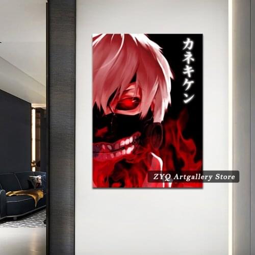 Kaneki Ken Tokyo Ghoul Anime Decoration Prints Canvas Wall Art Painting Poster Home Decor Bedroom Living Room Pictures