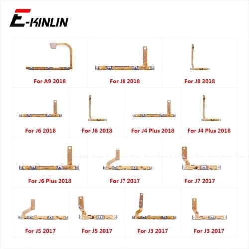 Power On Off Button Volume Switch Key Control Flex Cable Ribbon For Samsung Galaxy J8 J6 J4 J7 J5 J3 A9 2018 2017
