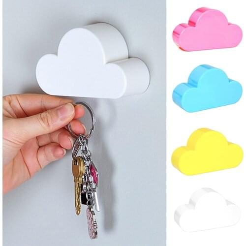 Creative cloud magnet keychain key storage device anti-lost key hanger durable magnetic hook household kitchen accessories