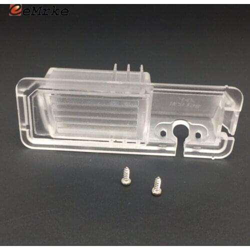 EEMRKE Car Rear View Camera Bracket License Plate Lights Housing Mount for Volkswagen New Beetle 2011 2012 2013 2014 2015 2016