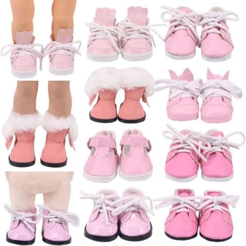 Doll Pink Boots Sports Shoes For 14.5 Inch Nancy Doll&20 Cm EXO BJD Blyth&28 Cm Nenuco Doll Canvas Sneakers Boots Girl`s Toys
