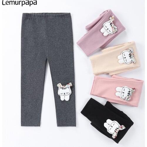 Girls Leggings Childrens Pants Clothes Rabbit Child Legging Cotton Elastic Waist Warm Trousers Four Seasons