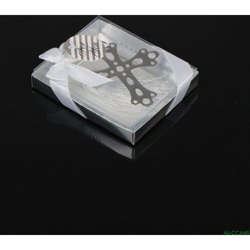 Cute Cross Love Silver Metal Bookmarks Creative Gift for Wedding High quality Gift Pakage Wholesale