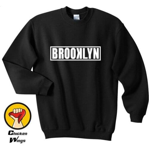Brooklyn Block Printed Mens Shirt Nyc Usa Swag Street Hipster Graphic Top Crewneck Sweatshirt Unisex More Colors XS - 2XL