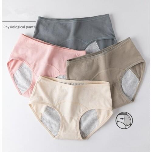 Leak Proof Menstrual Panties Physiological Period Pants Women Underwear Cotton Waterproof Briefs Women Sexy Pant High Waist Warm