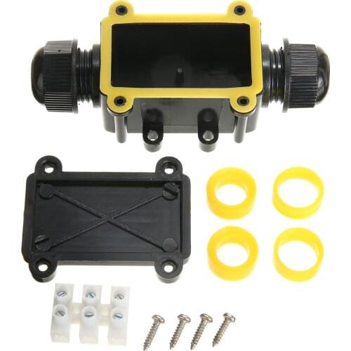 New 1pc 2 Way Waterproof Electrical Junction Box For Outdoor Lighting Cable Protection Connector Wire IP68