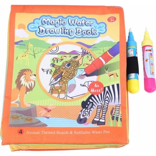 New Water Coloring Drawing Books For Kids With 2 Water Drawing Pen Doodle Mat Learning Educational Toys For Children Gift