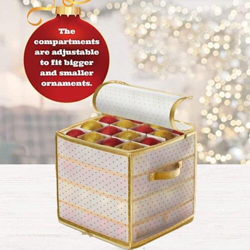 Holiday Decoration Storage Box Multifunctional Household Gadgets Storage Box 64 Grid Christmas Tree Decoration Storage Bag