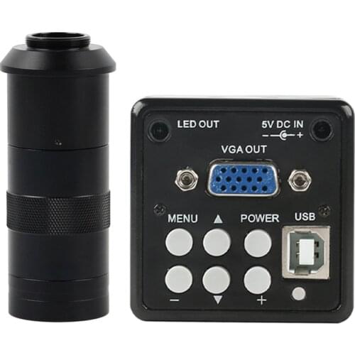 2.0MP 1/3" CCD CMOS Industry microscope Camera Digital Electronic Camera USB VGA outputs+Zoom 100X C-Mount Lens