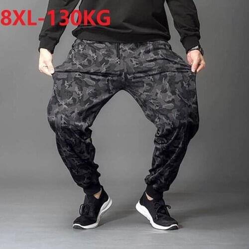 Summer spring sport wear Camouflage pants thin sweatpants Men plus size 8XL loose pants high street elasticity casual Pants cool