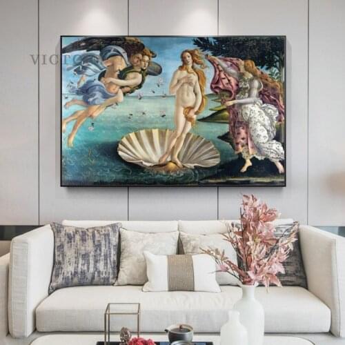 The Birth of Venus By Botticelli Canvas Paintings Reproductions On The Wall Art Posters and Prints Classical Art Pictures Cuadro