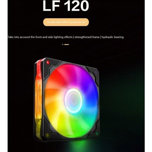 JONSBO LF-120 12cm 4 Pin PC Computer Case Cooling CPU Cooler Fan PWM 5V 3 Pin ARGB Adjustable Speed Radiator