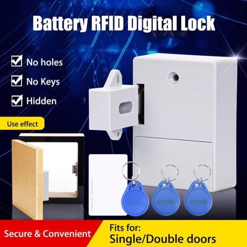 No Hole Hidden Smart Sensor Lock/Invisible Cabinet Lock/Invisible Lock/125KHz EM ID Card Lock/Drawer Lock/Swipe Lock