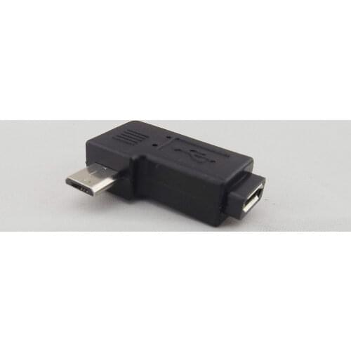 10pcs Micro 5-Pin USB Male To Female Jack USB 2.0 Right Angle Connector Adapter