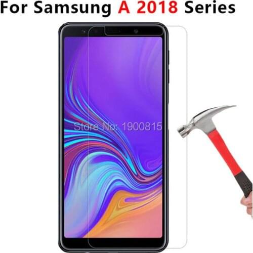 10pcs Protective Glass For Samsung A5 A6 A7 A8 Plus 2018 Tempered Glas On The Galaxy A 5 6 7 8 5a 6a 7a 8a Screen Protector Film