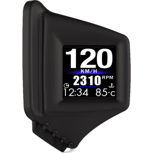 HUD GADGET Smart Vision On-board Computer 100% Compatible OBD+GPS Dual System A-pillar Trim Install RPM MPH / KMH